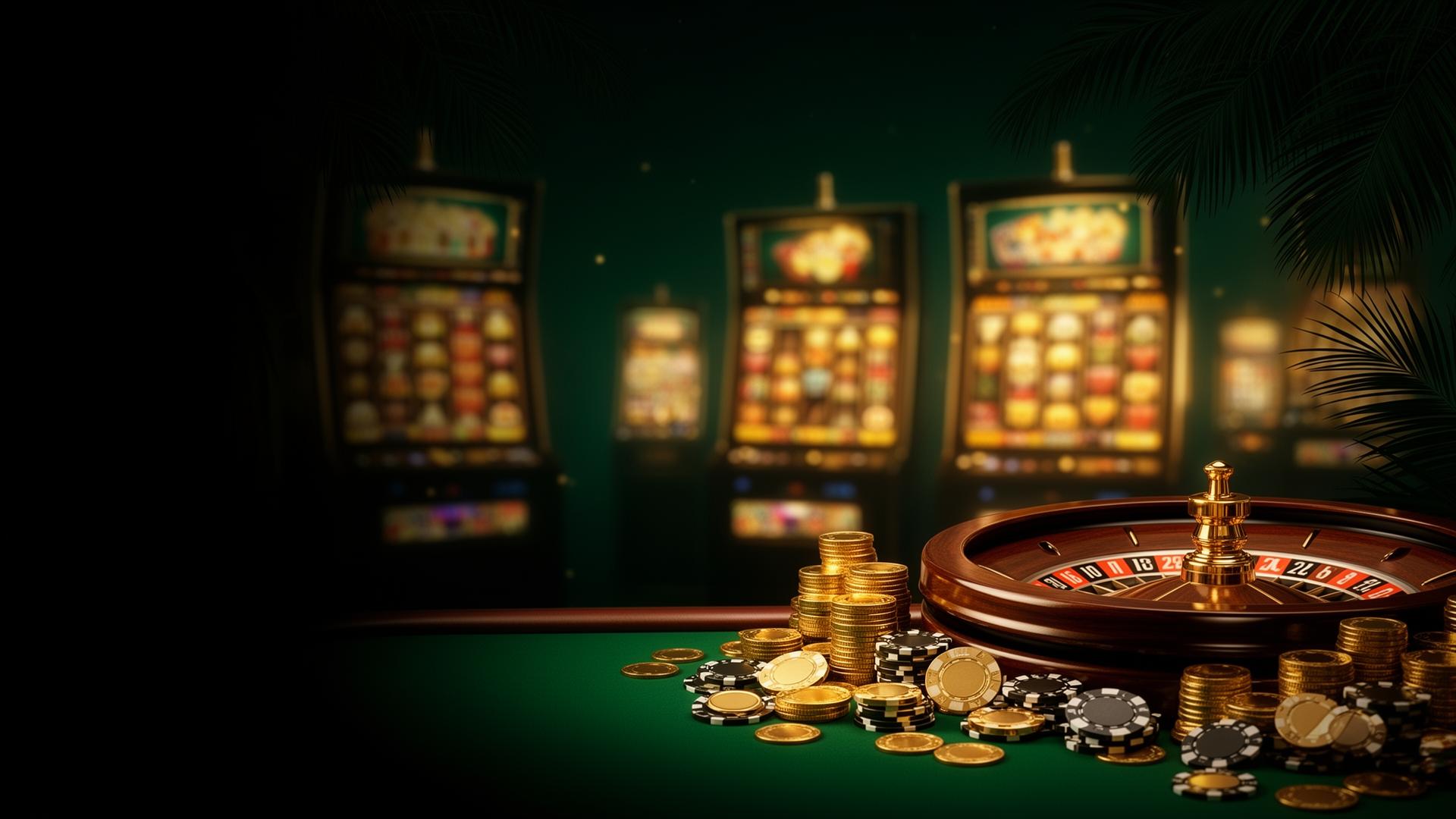 Winner Island casino met roulette, gokkasten en gouden fiches